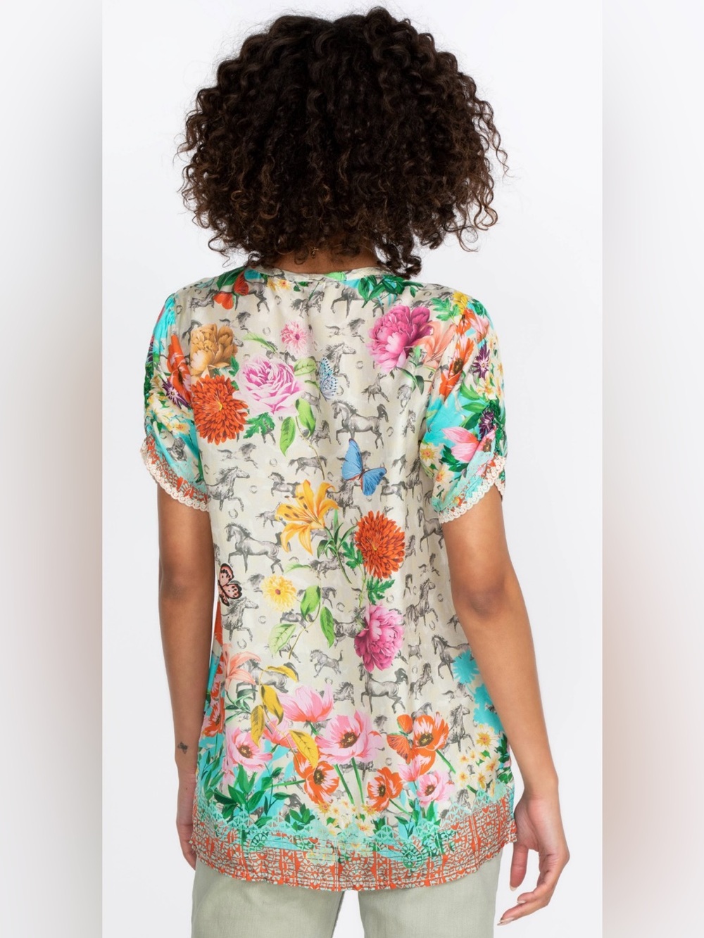 JOHNNY WAS LACE GARDEN MAI TUNIC - Picture 5 of 7